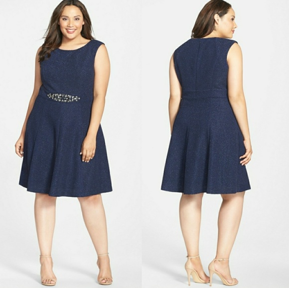 Eliza J Dresses & Skirts - NWT Eliza J Sparkle Fit & Flare Dress 14W